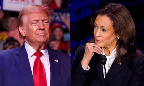 ‘Be a man and vote for a woman’: Kamala Harris’s unlikely edge in America’s masculinity election