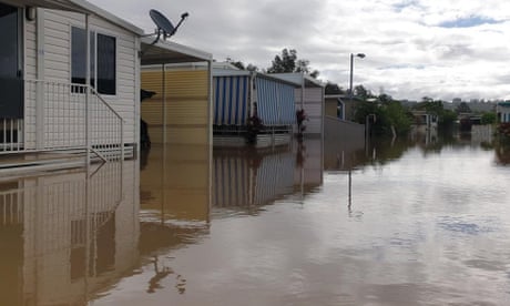 ‘I can’t afford to go anywhere else’: the NSW caravan park residents devastated by floods