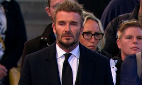 ‘It’s special to be here’: David Beckham joins queue to pay tribute to Queen