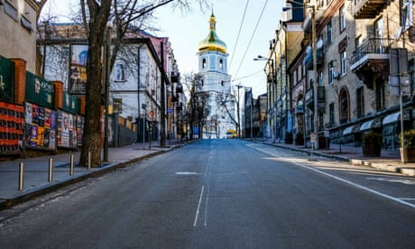 ‘We all want to return’: residents fleeing Kyiv mourn a deserted city