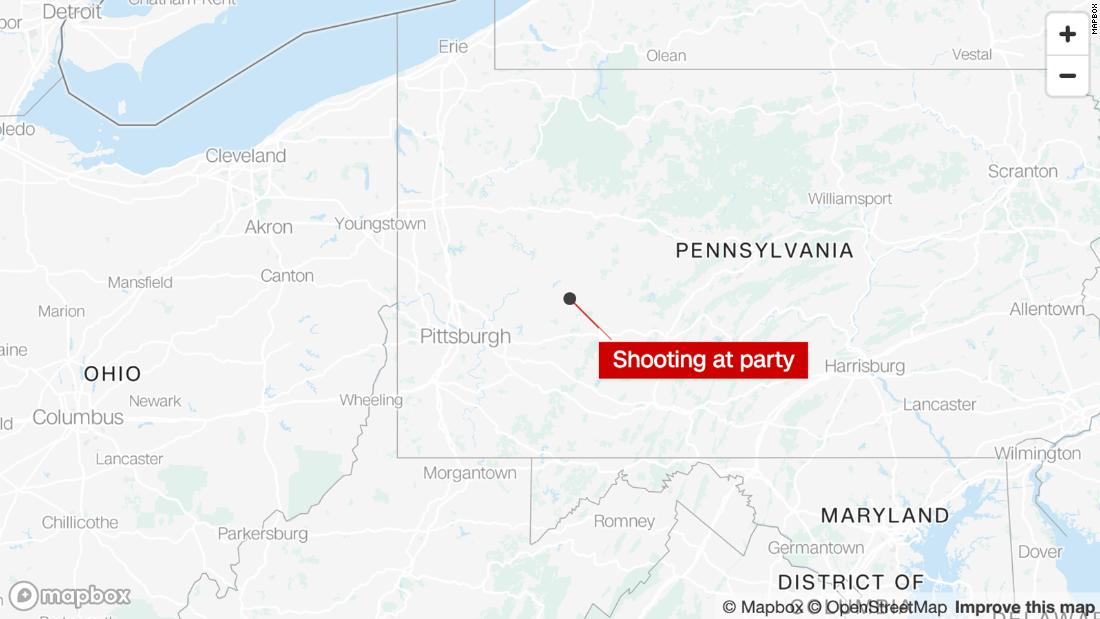 1 killed and 8 wounded in mass shooting at community center party in Pennsylvania, state police say