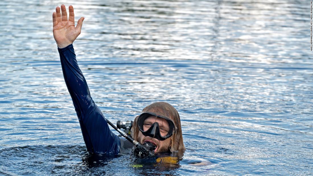After 100 days, Florida scientist 'Dr Deep Sea' resurfaces after breaking record for living underwater