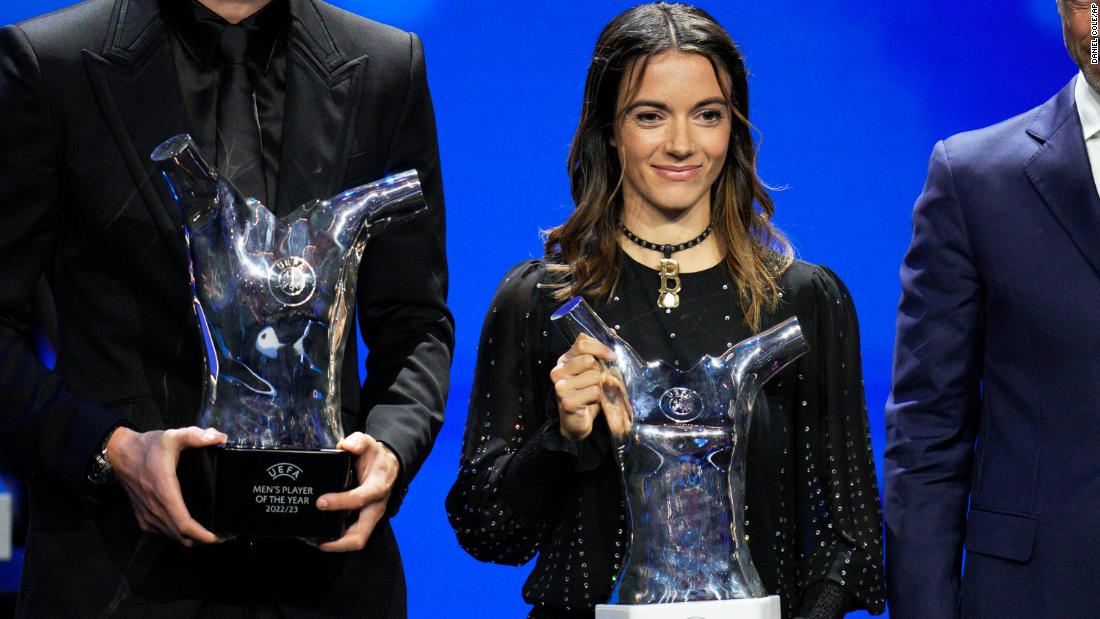 Aitana BonmatÃ­ uses UEFA award speech to call out 'abuses of power' following Luis Rubiales' unwanted kiss