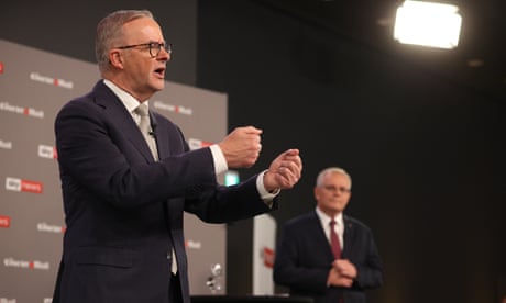 Amid sharp questions in leaders’ debate, Morrison stayed relentlessly on message while Albanese showed he was listening | Katharine Murphy