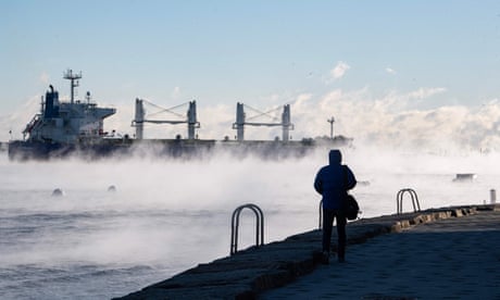 Arctic blast sweeps through US north-east with record-breaking temperatures