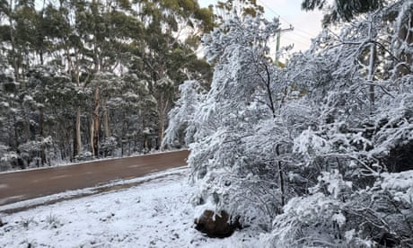 Arctic blast: Tasmania blanketed in snow as cold snap hits south-east Australia