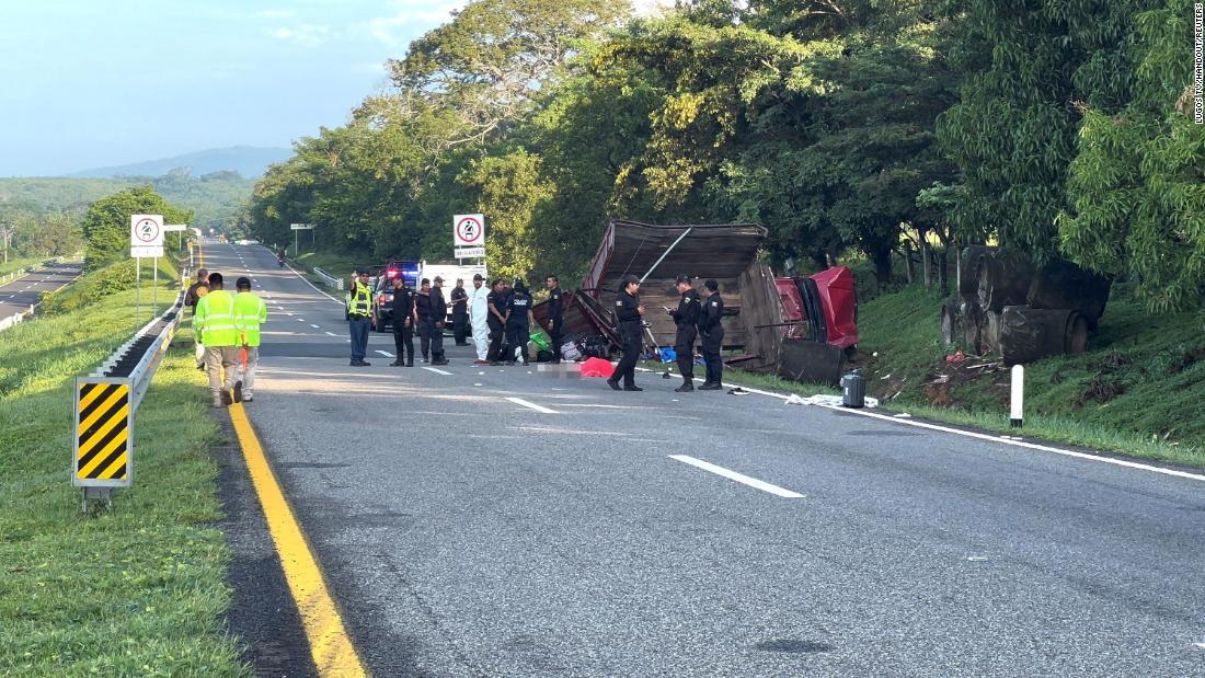 At least 10 Cuban migrants die after truck overturns in Mexico, officials say