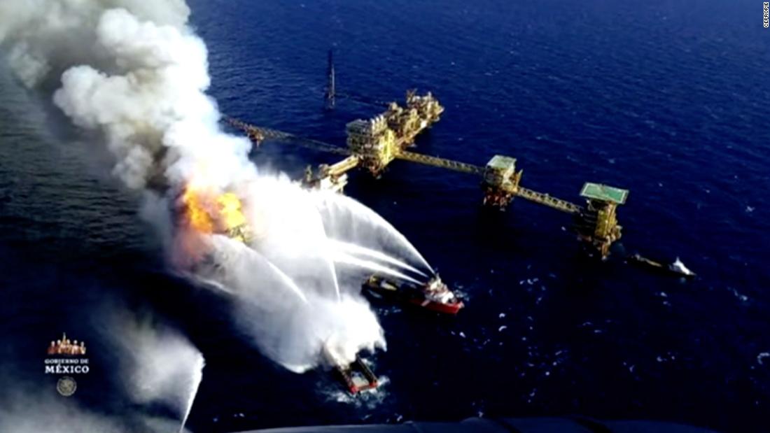 At least six injured in oil platform fire in Gulf of Mexico