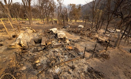 California hamlet reduced to ashes as wildfire rages on