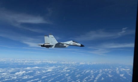 Chinese navy jet flies within 10ft of US air force plane over South China Sea