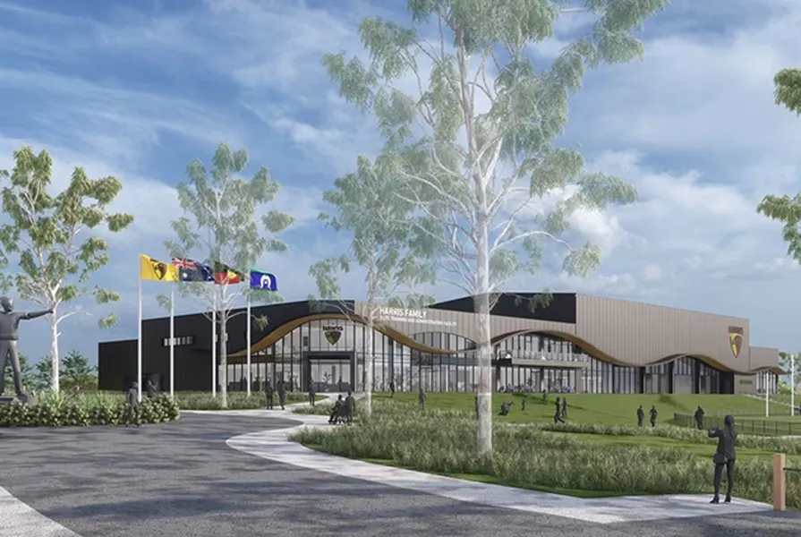 Construction begins on Hawthorn Football Club's new home base