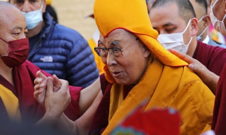 Dalai Lama apologises after kissing boy and asking him to ‘suck my tongue’