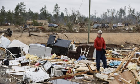 Deaths from US tornadoes rise to nine as crews search for trapped survivors