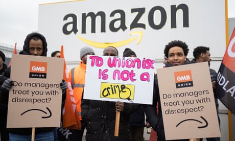First UK industrial action against Amazon is ‘making an impact’, says GMB