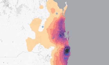 Flood map and rain charts show extent of Queensland and NSW disaster