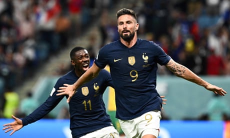Giroud equals Henrys goal record as France survive scare to thrash Australia