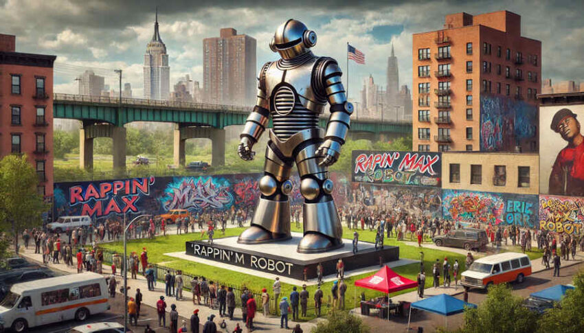 Hip Hop Museum Unveils 18-Foot â€˜Rappin' Max Robot' Sculpture In Bronx