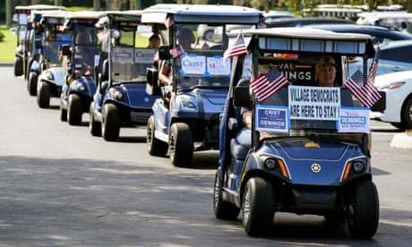 Hundreds join golf cart rally for Harris in conservative Florida community