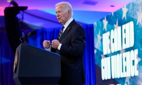 Joe Biden delivers gun-safety speech hours after son