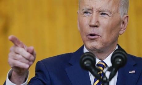 Joe Biden says his administration has ‘outperformed’ in bruising first year