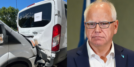 JUST IN: Motorcade Accompanying Tim Walz Involved In Crash, Injuries Reported