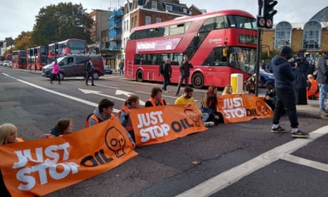 Just Stop Oil protest stops traffic in north London