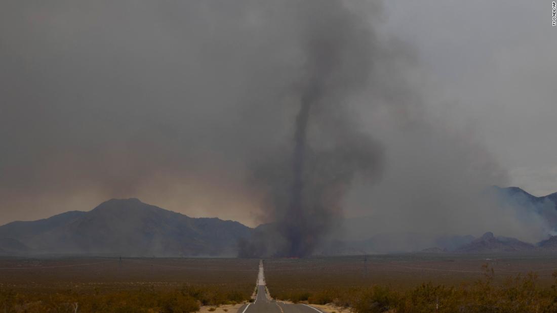 Massive fire burning in California and Nevada is spawning dangerous 'fire whirls'