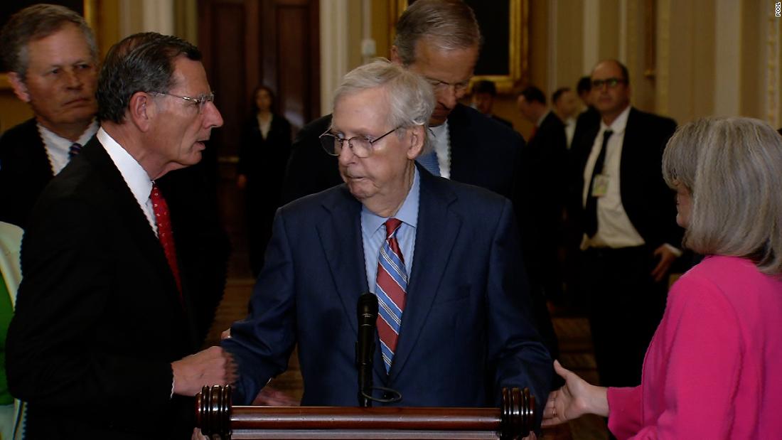 McConnell says he's 'fine' after freezing during news conference