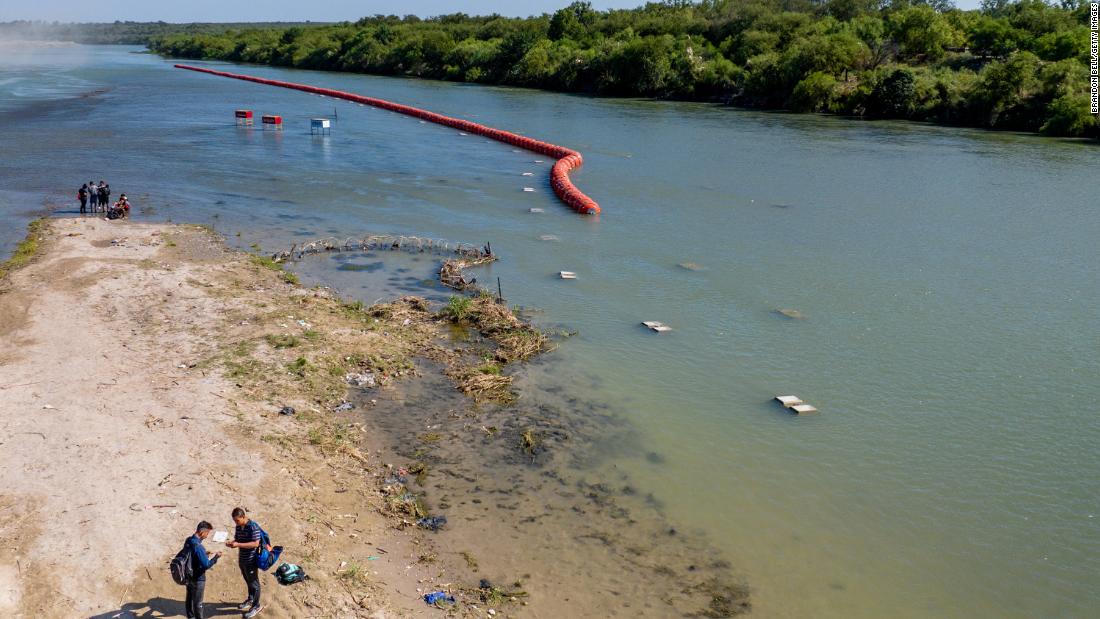 Mexico's president attacks 'inhumane' floating barriers deployed by Texas