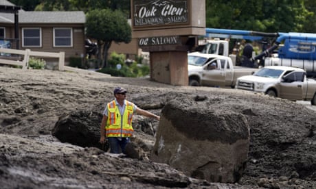 Mudslides hit Los Angeles mountain area as thousands told to evacuate