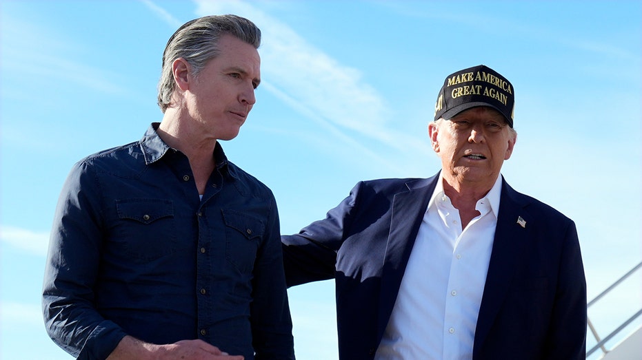 Newsom thanks Trump for coming to California to tour fire damage in tarmac face-off