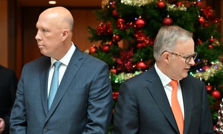 Peter Dutton lets Christmas take a back seat to bad news in Yuletide address as Anthony Albanese expresses ‘gratitude’