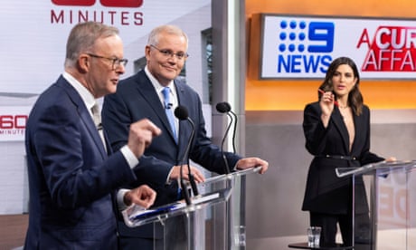 Pity Australia’s voters: awful leaders’ debate cursed by absurd format and incoherent hectoring | Katharine Murphy