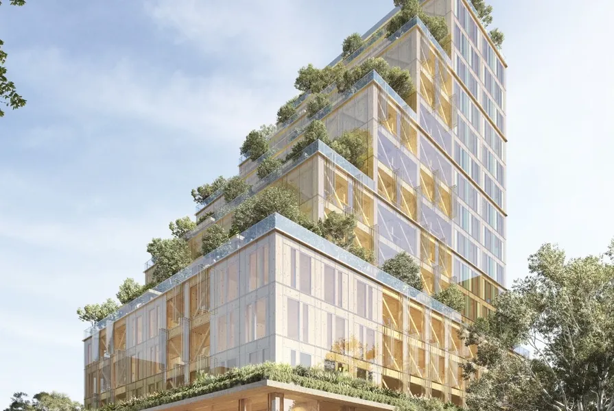 Proposed tower aims to become Melbourne's tallest residential mass timber building