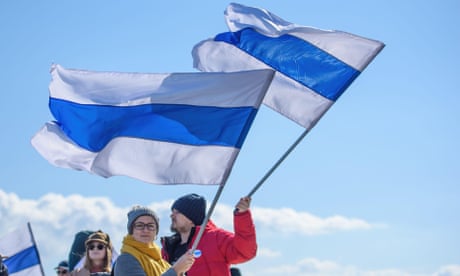 Red is dead: Russian anti-war protesters fly a new flag for peace