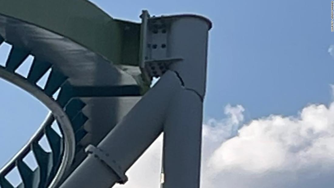 Roller coaster at Carowinds closes after discovery of a crack in a support pillar