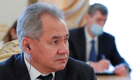 Russian defence minister resurfaces on TV – but for just a few seconds