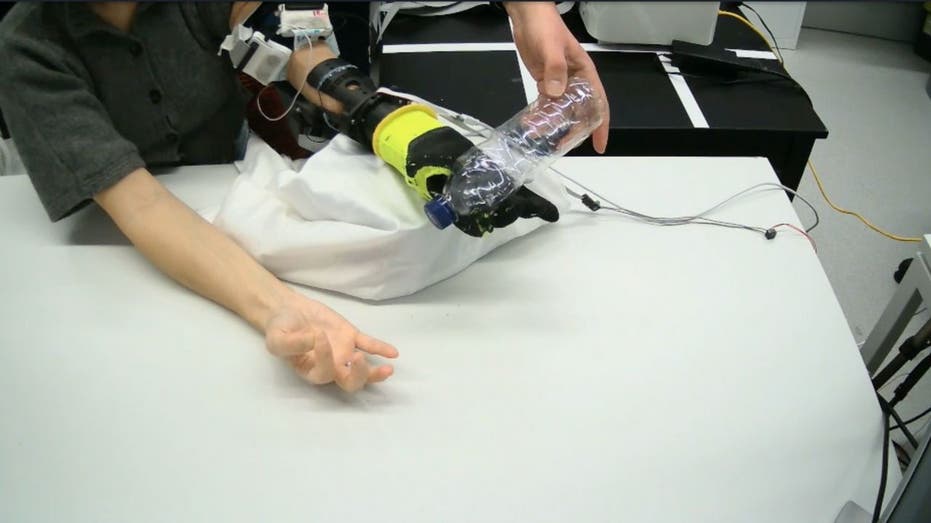 Soft robotic prosthetic hand uses nerve signals for more natural control