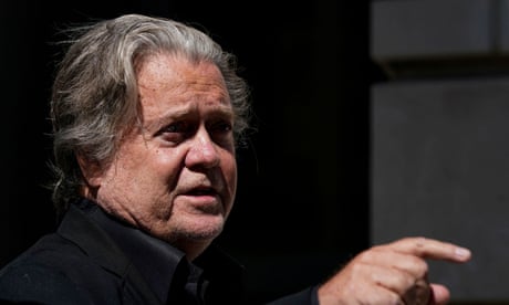 Steve Bannon appears in court as contempt-of-Congress trial begins