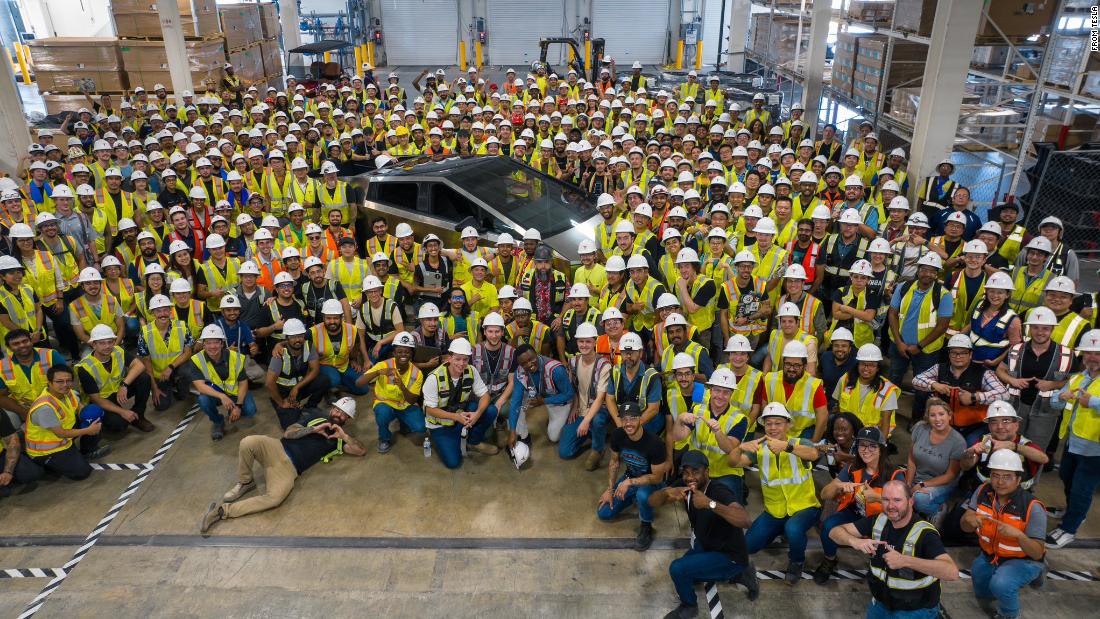 Tesla builds its first Cybertruck four years after unveiling prototype