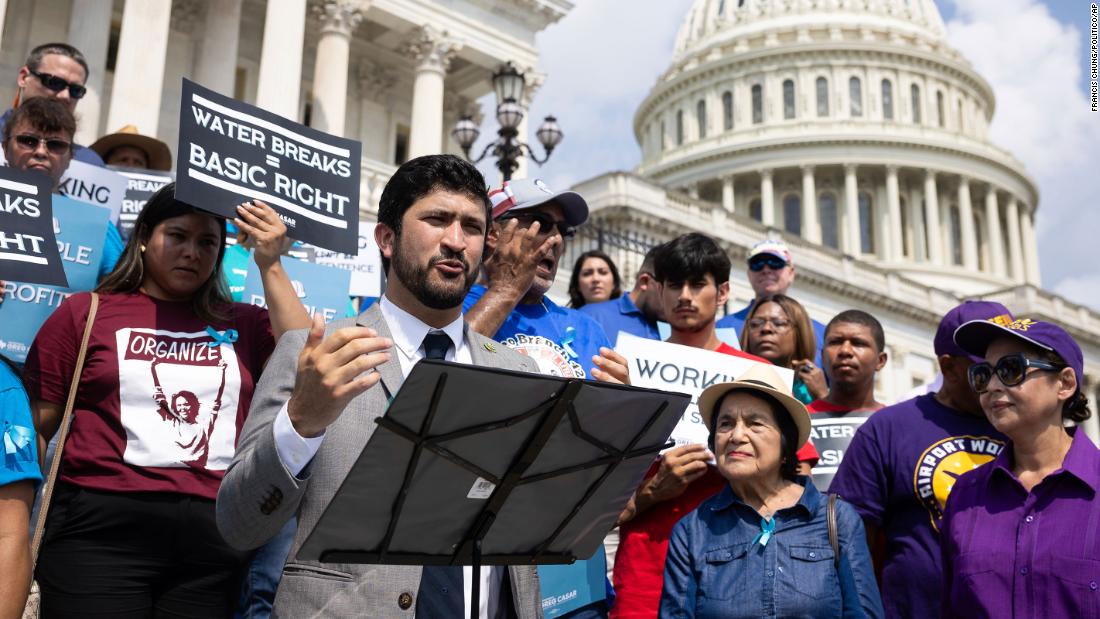 Texas congressman leads thirst and hunger strike to urge heat protections for workers