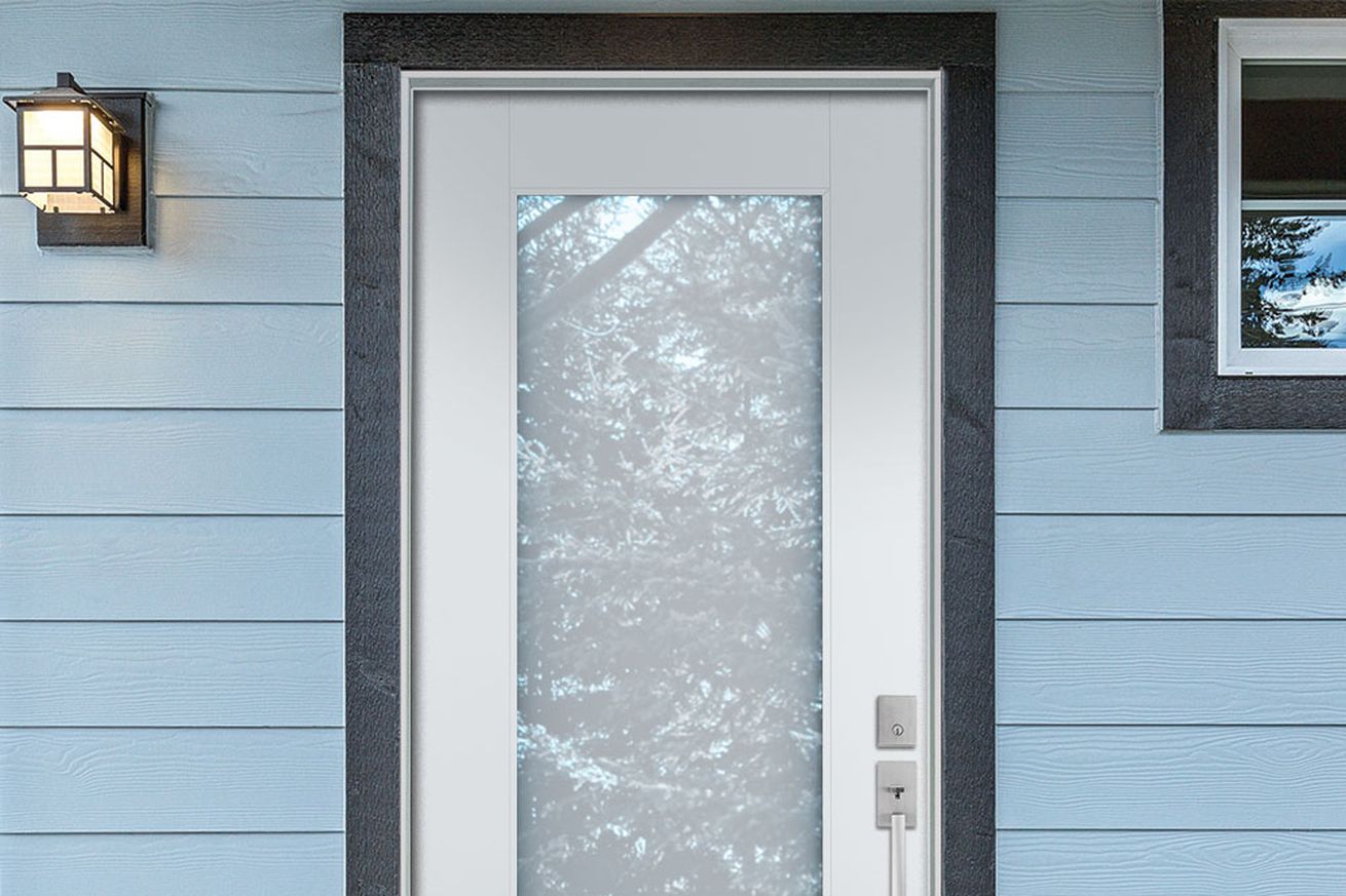 This smart front door can go from clear to opaque with a voice command