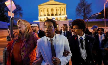 Two Democrats expelled from Tennessee house over gun control protest