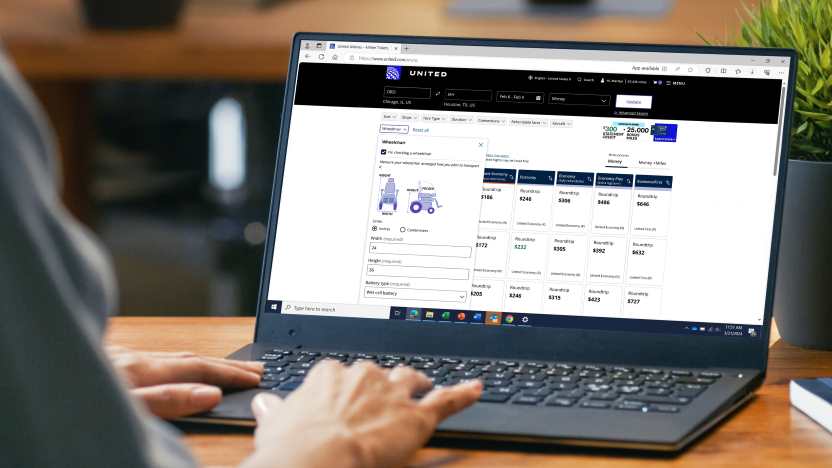 United Airlines launches its first digital sizing tool for wheelchair users
