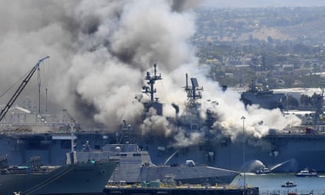 US navy sailor acquitted of setting fire that destroyed $1.2bn warship