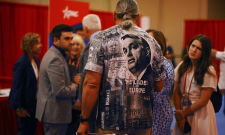 Viktor Orbán turns Texas conference into transatlantic far-right love-in