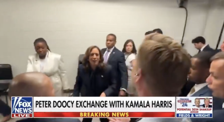 WATCH: Kamala FINALLY Takes Question From Peter Doocy, Runs Away